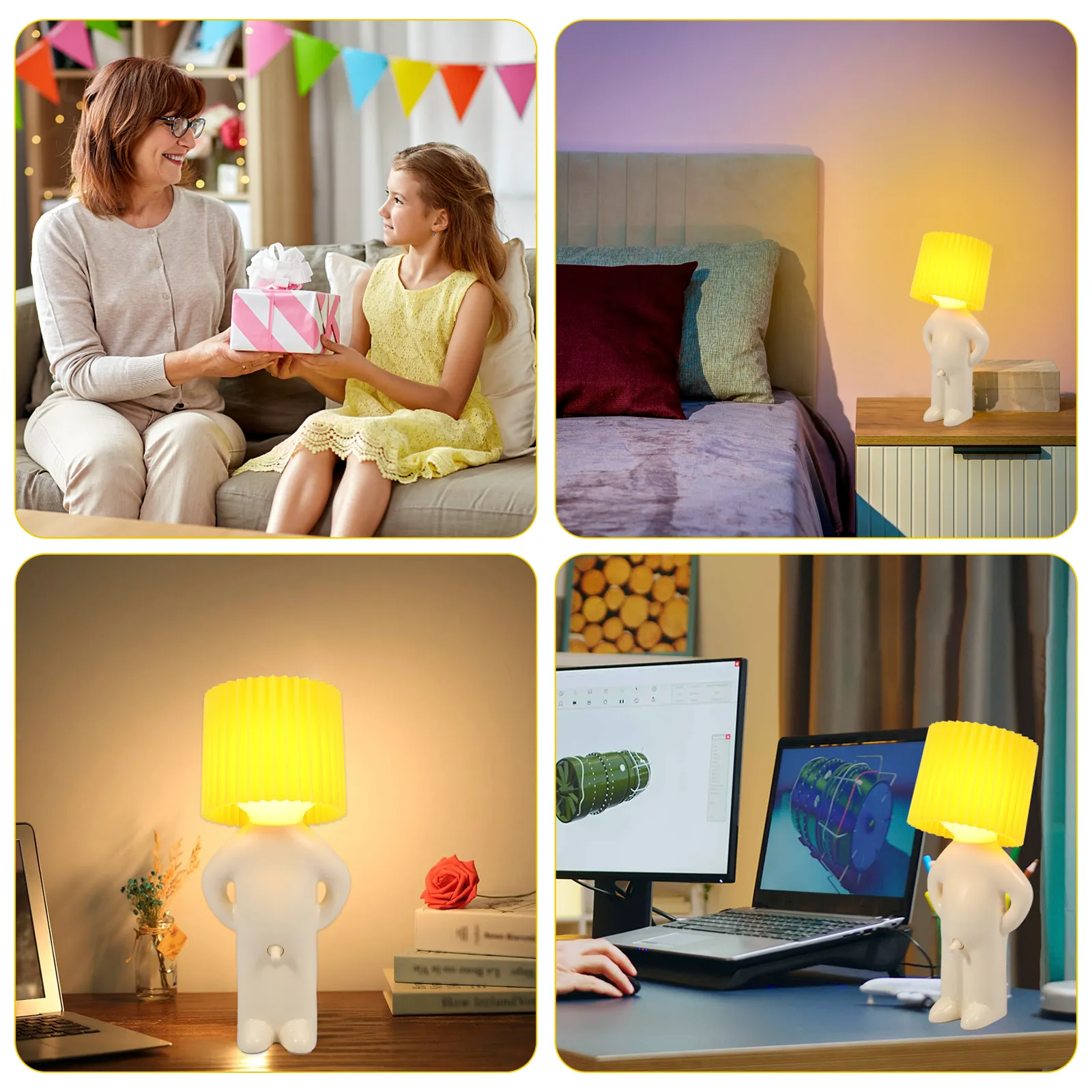 Soft and Warm Little Shy Man table lamps - Creative and