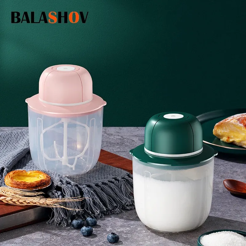 Rashovers Portable Electric Eggoter Beater 1L USB Wireless 2 in 1 Milk Frothers Aglio Celio Celio Crema Crema Falzante Gadget da cucina da cucina