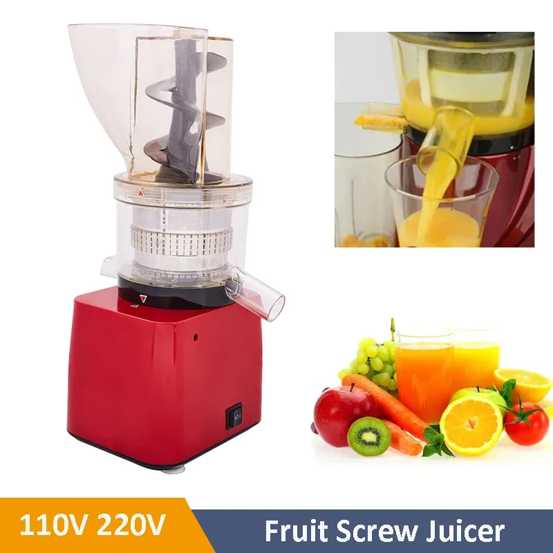 Juicers 110V 220V 500W Filterfree Slow Juicer med 8Stage Screw Original Juicer Commercial Fruit Squeezer Extractor Machine