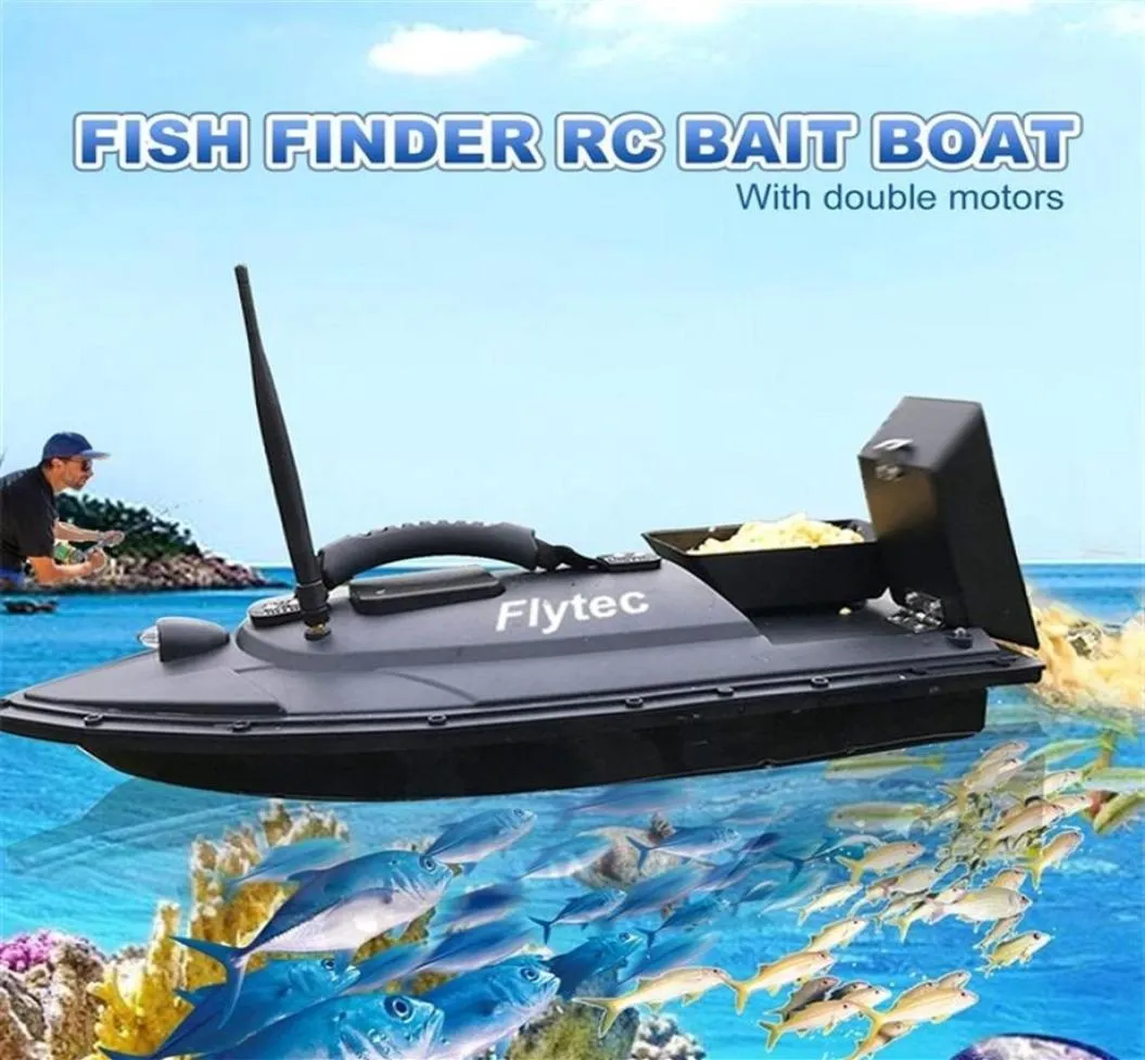 flytec 20115 أداة ذكية RC BAIT TOY Dual Motor Fink Fish Control Control Fishing Ship Boat T200721272H7848406