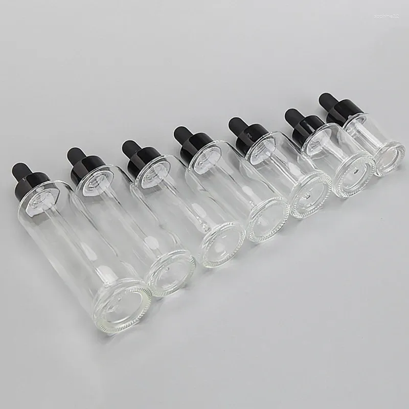 Storage Bottles 10ml-100ml Dropper Bottle Tubes Clear Glass Liquid For Essential Pipette Refillable Container