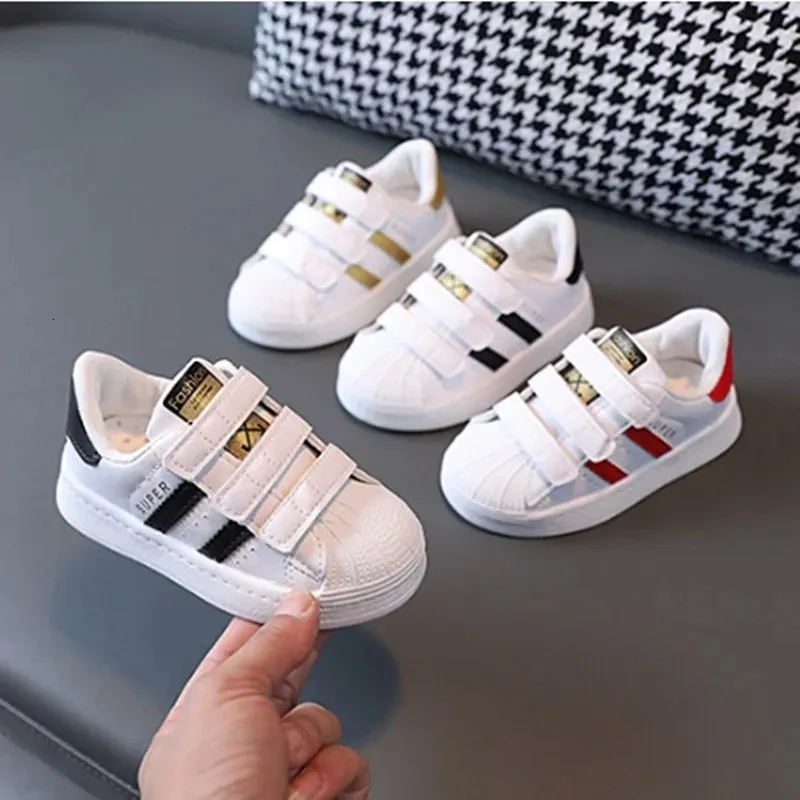 Zapatillas Kid Design White Sneakers Toddlers Girl Boy Mesh Breathable Casual Sport Shoes Kid Tennis 26Y Skate Shoe Girls Shoe 240409