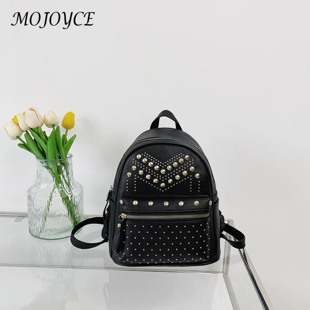 2020 Women Genuine Leather Backpack Rivet Multifunctional Backpack Female 2020 New Women Genuine Leather Backpack Rivet  main image 4