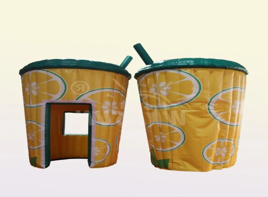 Factory Oxford fabric inflatable lemonade Concession stand booth outdoor standing Juice Cup Carnival Party tent9420644