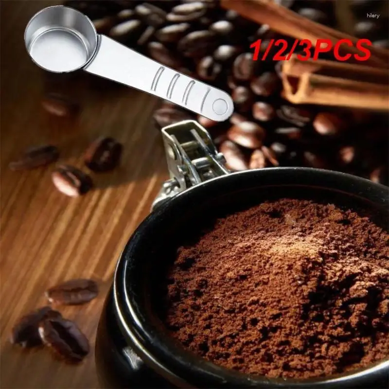 Spoons 1/2/3PCS Stainless Steel Coffee Spoon Kitchen Measuring Tools Tea Scoop Sugar Spice Measure Accessories Rec For