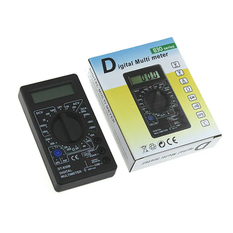 DT830D digitale multimeter boezerkrachtspanning ampere meter testsonde DC AC -spanning LCD multimetro