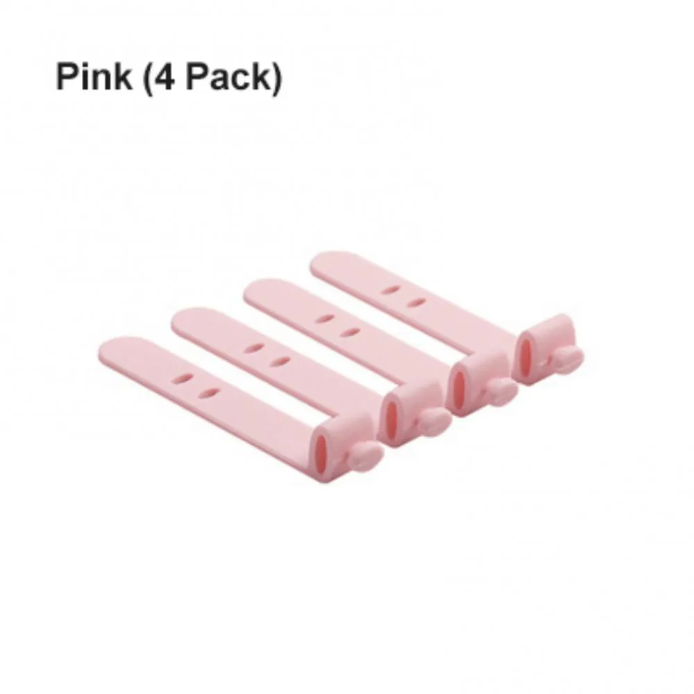 30pcs Colorful All-Purpose Silicone Ties, Cable Straps, Bread Tie, Household Snake Ties, Twist Ties, Reusable Rubber Straps Holder, For Cord...