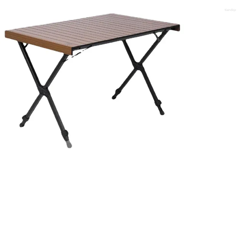 Camp Furniture Pliant Camping Table Hauteur réglable 4-6 Personnes Aluminium léger Rold-up pour extérieur