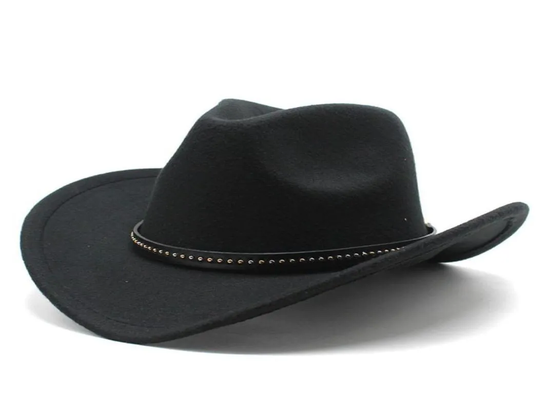 Femmes d'hiver hommes Black laine Fedora chapeau chapeu western cowboy chapeau gentleman jazz sombrero hombre cap elegant Lady cowgirl chapeaux 22026952607