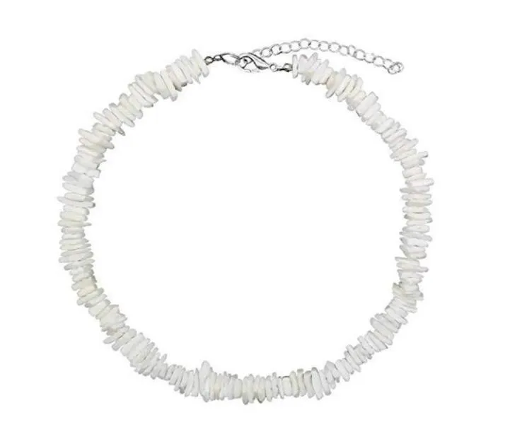 Chokers 2022 BOHEMIAN NATURAL Puka Shell White Color Irregart Chip Charcle Colar para homens colarinhos de moda kolye5457280