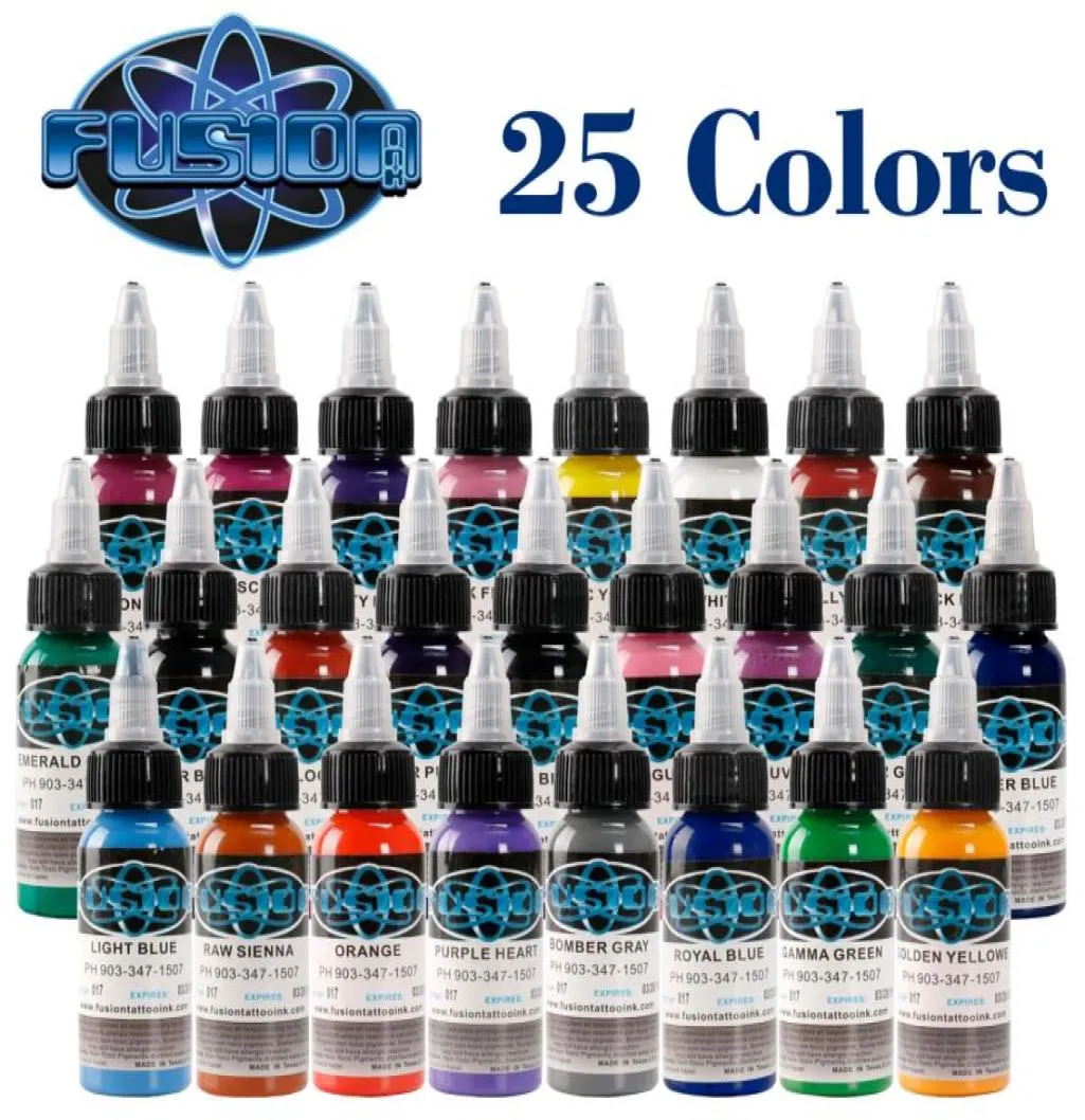 Nuovi pigmenti di alta qualità Pigmenti Fusion Tattoo Inchiostro 25 Colore 1 Oz 307324616