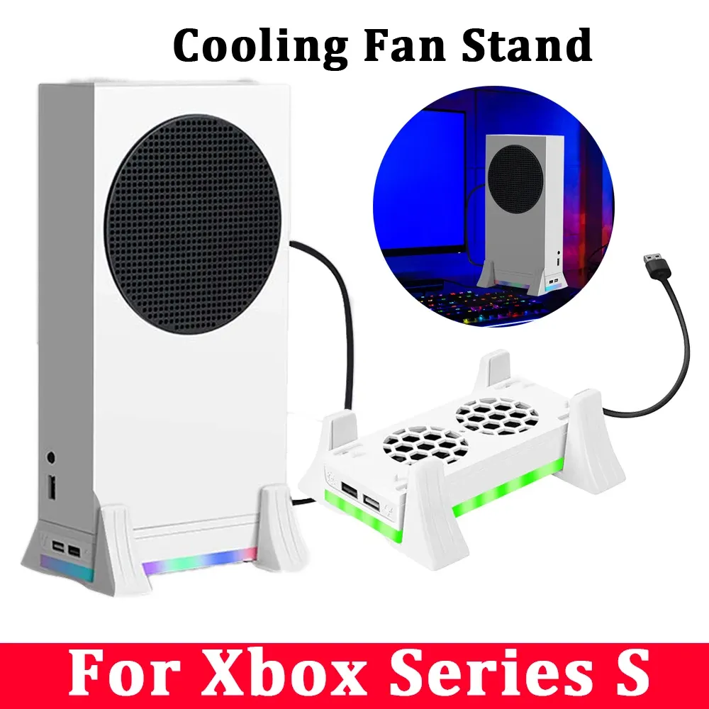 Dikey Dikey Stand Soğutucu 3 Dişli Ayarlama Soğutma Fan Taban, Xbox Serisi S için Renk Işık Isı Dispidasyon Dock