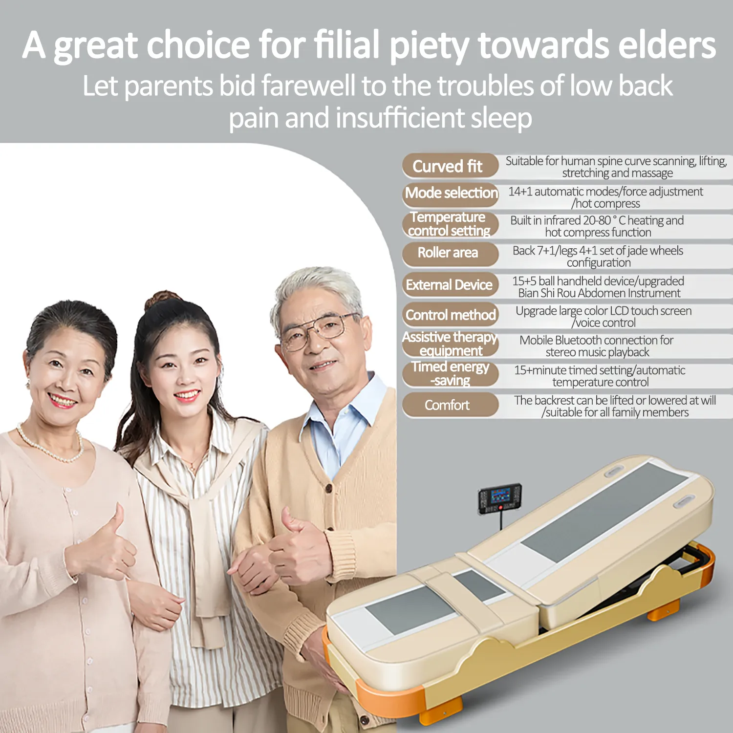 Cama De Masaje De Jade Eléctrico Con Airbag De Pierna