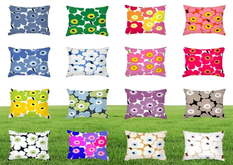 Finland Marimekko Sun Flower Printed Pillow Ins Bedside Soffa Backrost Cushion Cover4142549