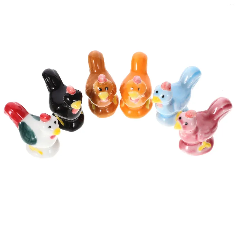 Chopsticks 6 PCS Chopstick Rest Home Table Holder Chick Hushåll Bröllop Ceremoni Dekor Ceramics