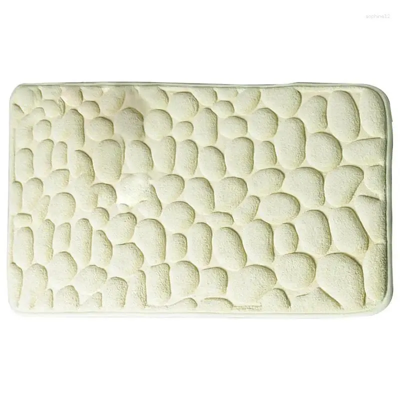 Bath Mats Memory Foam Pebble Mat Super Absorbent Cobblestone Präglad matta Lätt att använda minimalistiska badrum Antislip