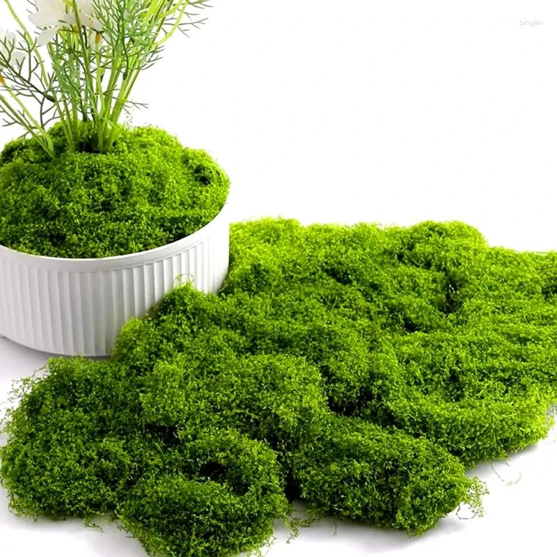 Fleurs décoratives Artificial Moss Lawn tapis fausses plantes vertes Faux Grass pour la maison DIY MINI MICRO Micro Landscape Decoration