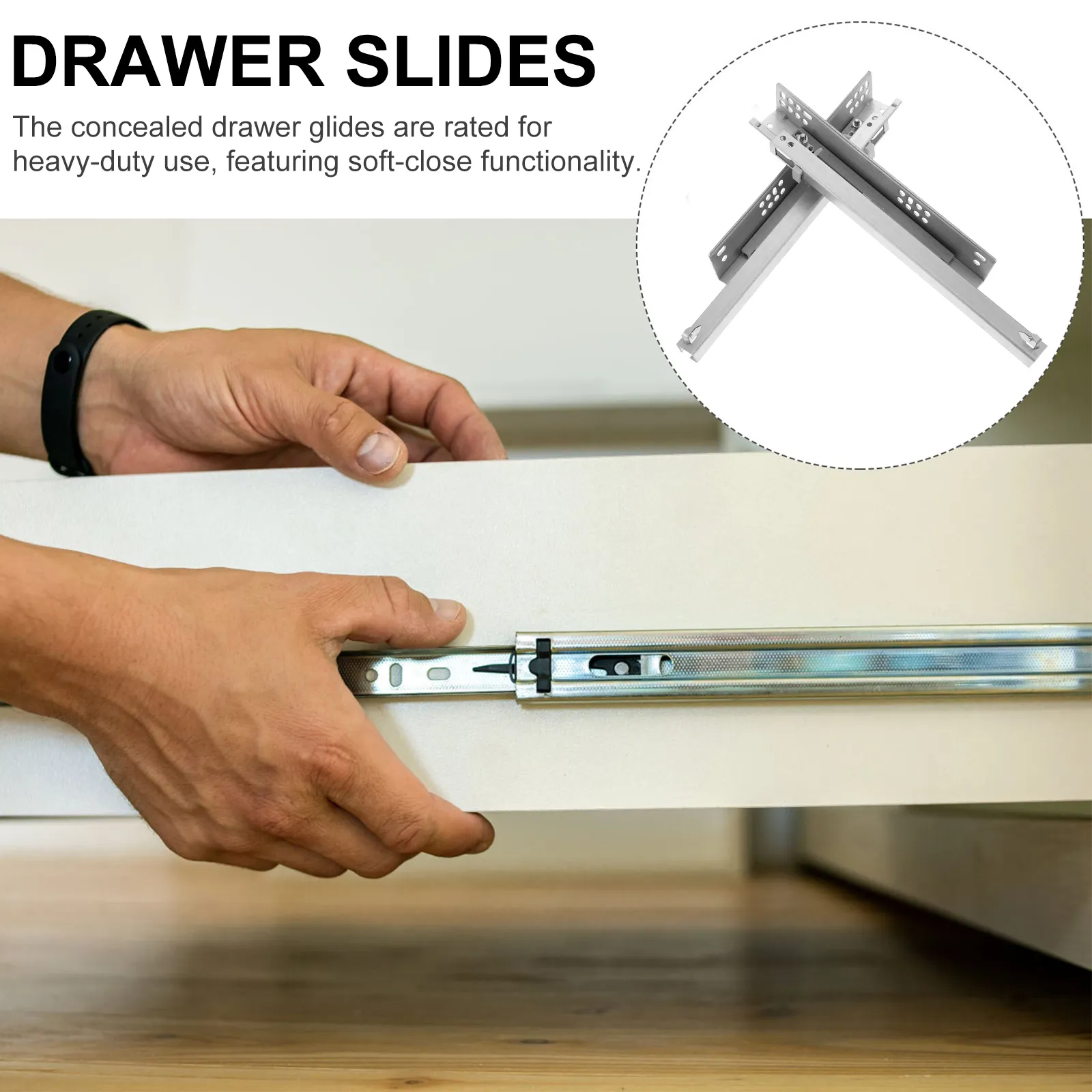 dresser drawer glides Full extension soft close ball bearing side mount drawer slides main image 0