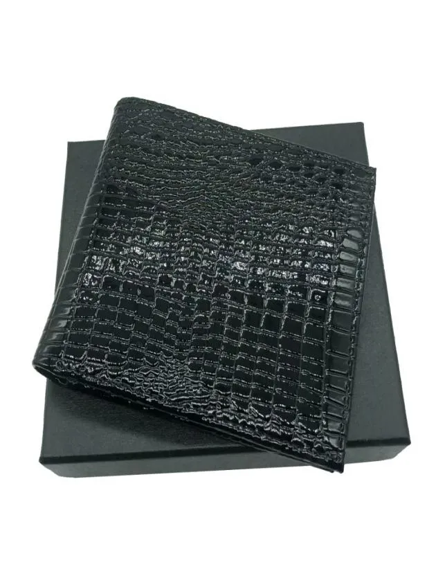 Business Men Fashion Black Luxury Wallet Credit Card Holder Set 6 Card Slots Wallets Po Dust Sac Premium Box Box8566359