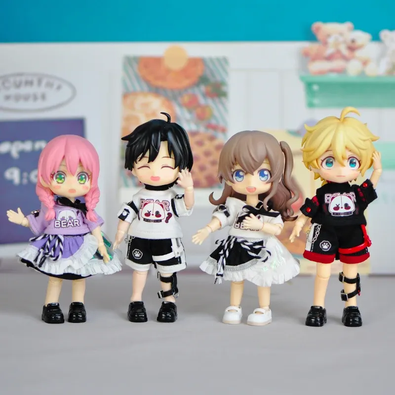 OB11 Doll Clothes Bear Skirt Pants Leg Loop T-shirt for