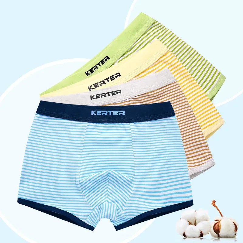 Shorts Boys Underwear 100% Cotton Boxers Brief Boys Clothes Comfortable Kids Shorts Bottoms for 3 4 6 8 10 12 14 Years Old RKU173003