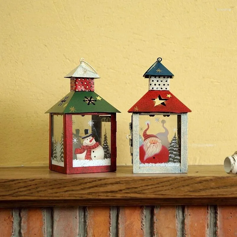 Kaarsenhouders retro home smeedijzeren houder windlamp kerst kleine lantaarn decoratie ornamenten tuin ambachten