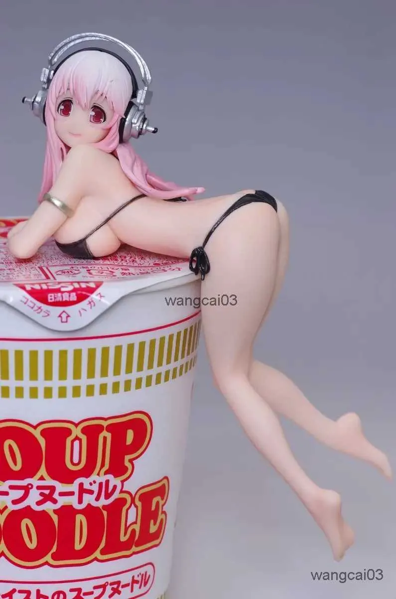 Действия игрушек фигуры 10 см аниме фигура супер Sonico PVC фигурная статуэтка модель игрушек декор торт купальник одеваться в подарок стопора с лапшой Sonicomi