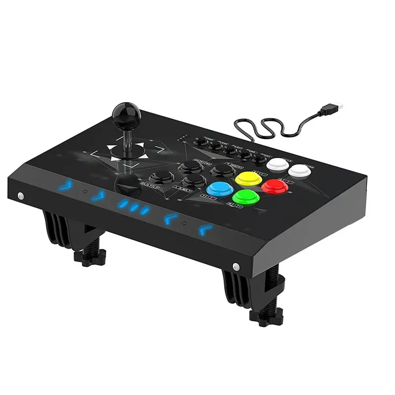 Gamepads Arcade Fight Stick Joystick Fighting Game Controller, Neogeo Mini/PC/PS Classic/NS/PS3 için uygun düğmeleri özelleştirin/Android
