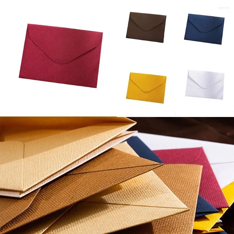 Geschenkwikkeling 5 -stcs Vintage Envelops Set duurzame zak ader hoogwaardige papieren zak gemakkelijk te gebruiken multifunctionele letter bruiloft uitnodiging