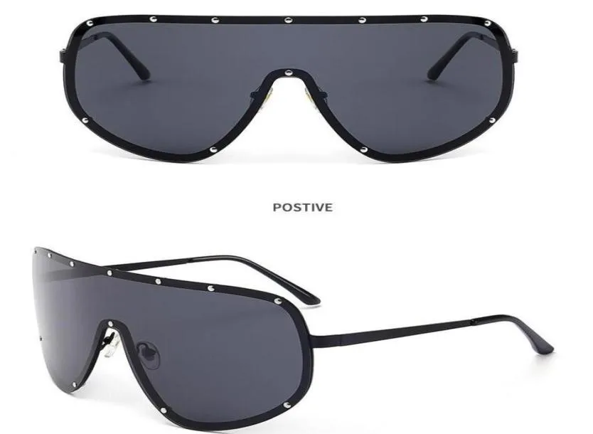 Fashion Men surdimensionnée Polaris Face Lunettes de soleil Femmes Sun Shades Big Grasses Black Statement Eyeglasses Siamesestyle Sunglasses4121455