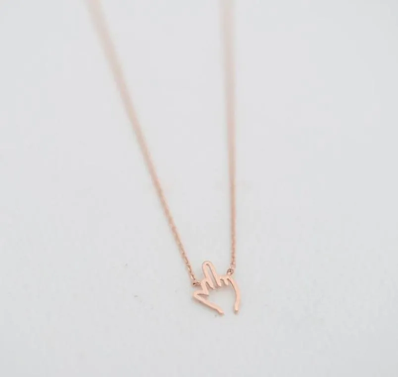 Fashionable finger pendant necklaces Uncivilized gestures middle finger pendant necklaces Originality style necklaces first gift f8695467