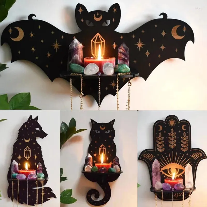 Płyty dekoracyjne Halloween kryształowa półka pvc zwierzęcy motyl kamienna ściana wisząca stojak domowy dekoracje do przechowywania stojak do przechowywania