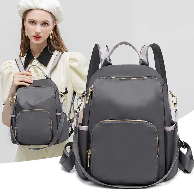 Roubo Anti Backpack Oxford Ploth Womens Bag 2024 Versão coreana Versátil e moda de grande capacidade de tela