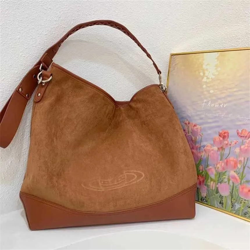 Designer -Tasche Brown Luxus Crossbody Bags Frau Wildleder Designer Tasche Handtasche Lady Vintage Große Eimerbeutel Geldbeutel 230602