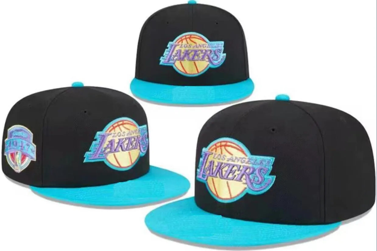 American Basketball "Lakers" Snapback Hats Teams Luxury Designer Finals Champions Locker Room Casquette Sports Hat Strapback Snap Back Justerable Cap A16