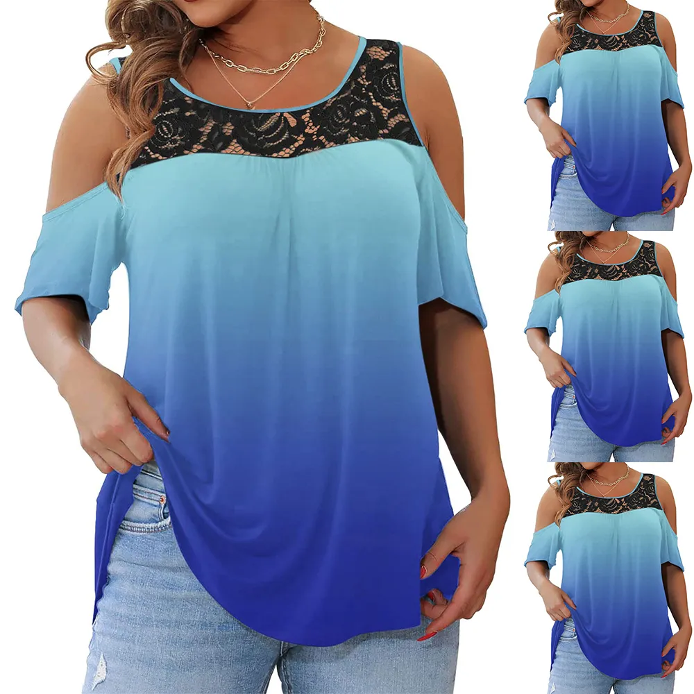 plus size open shoulder tops