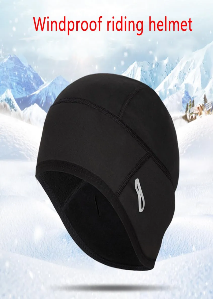 Unisex sotto il casco elastico elastico cappello da culo del cappello da sci a pesca orecchio per copricapo snowboard berretto di ciclismo invernale con anticoncarico warm7560896