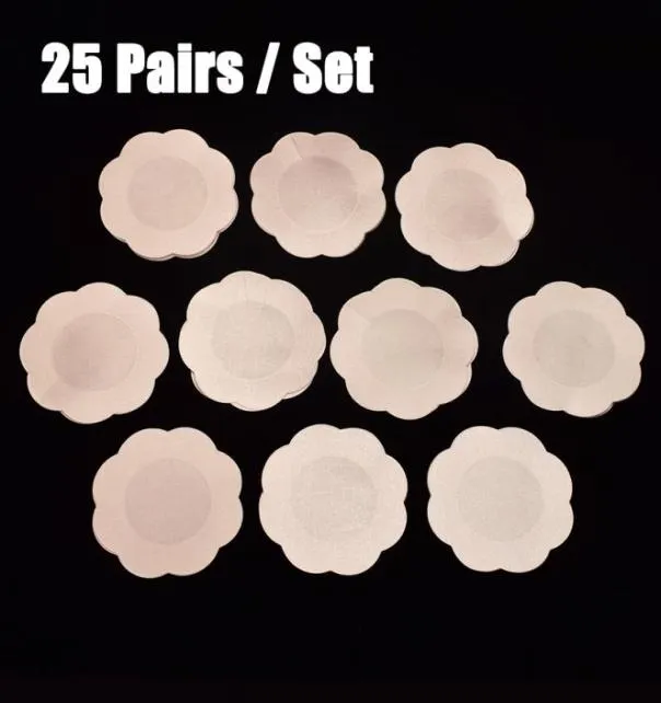 25pairs Bag Flower Adhesive Nipple Covers Pads Body Breasts Stickers Disponibla mjölkpasta Anti tömde bröstpasta BRA4909847