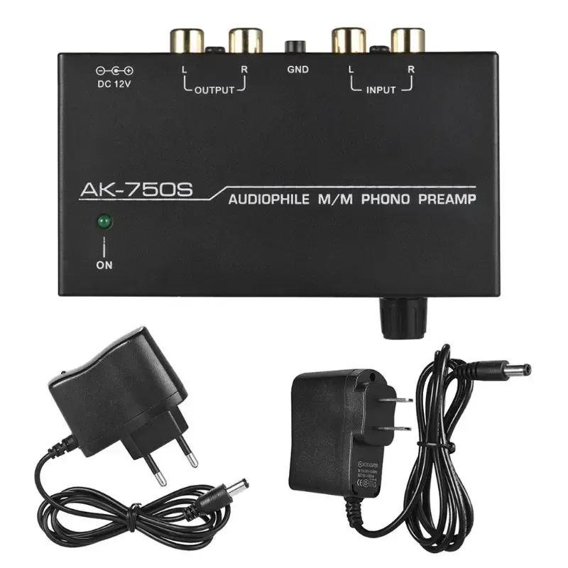 Accessories 2022 New Ak750S Audiophile M/M Phono Preamp Preamplifier Amplifier US/EU Plug Adapter