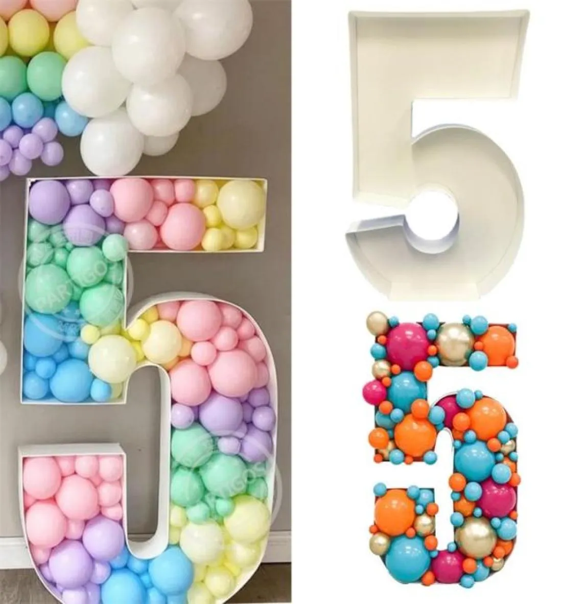 73cm Blank Giant Number 1 2 3 4 5 Balloon Filling Box Mosaic Frame Balloons Stand Kids Adults Birthday Anniversary Party Decor 2208947948