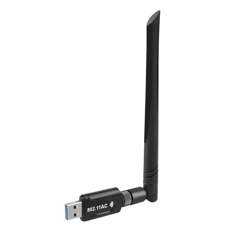 2024 Nieuwe 2.4G / 5.8G WiFi USB 3.0 Adapter Draadloze AC 1200 Mbps Netwerkkaart RTL8812BU Hoge versterking Antenne -ontvanger voor Windows Mac OS voor WiFi