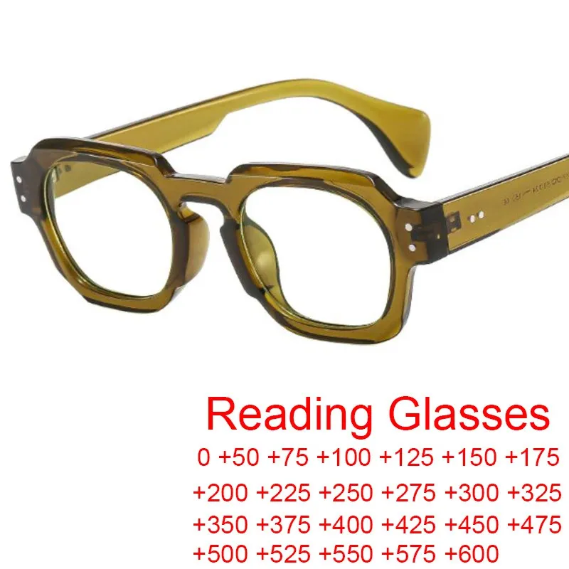 مربع الضوء الأزرق ممنوع نظارات القراءة النساء أزياء العدسة واضحة العدسة مصممة العلامة التجارية مصممة صغيرة