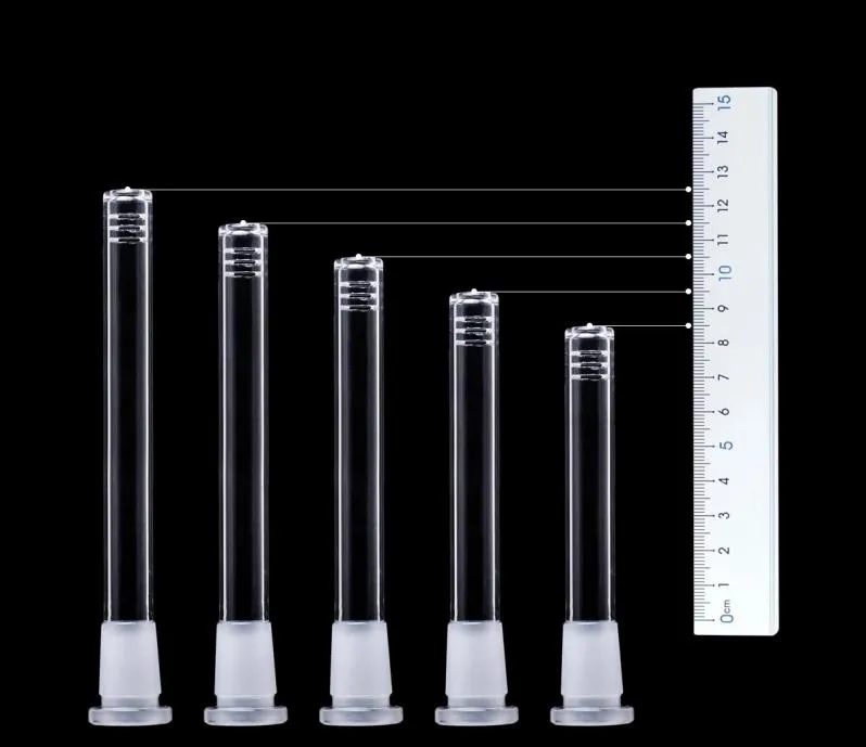 Dağınık Cam Bong Downstem Değiştirme 18mm ila 14mm Kesilmiş Kötü difüzör kaydırıcısı 3 inç beher düz tüp WAT5103071