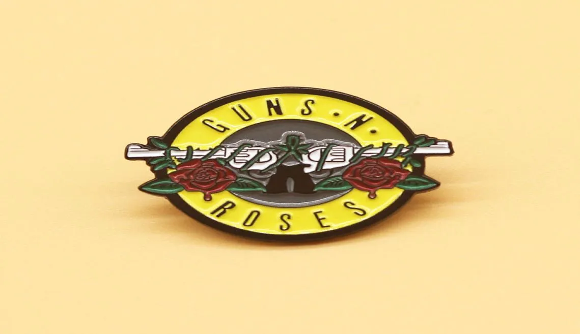 Guns N039Roses Enamel Pins Funny Art Music Brooch Men Women Fashion Jewelry Gifts Anime Movie Novel Hat Lapel Badges7102688