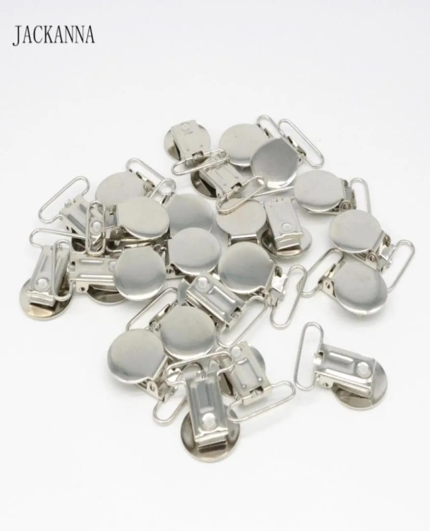 10pcs Metall -Schnuller -Clips süße Hosenträger Clips DIY Round Dummy Soothers Verschlüsse Schnullerkettenzubehör Babyhalter8888458