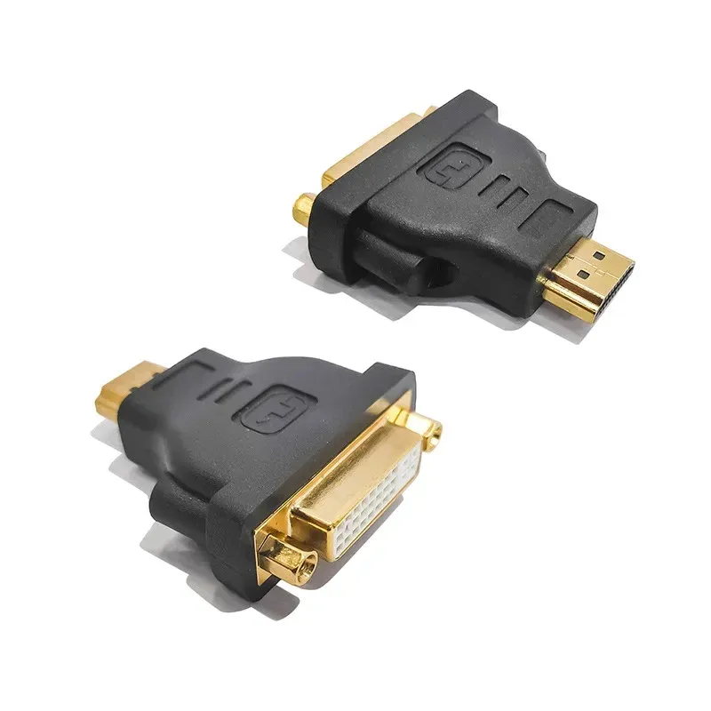 DVI to HD Cable Adapter ثنائية الاتجاه HD 1080p DVI D 24+1 ذكر إلى محول موصل الإناث HD لمربع جهاز الكمبيوتر المحمول جهاز الإسقاط