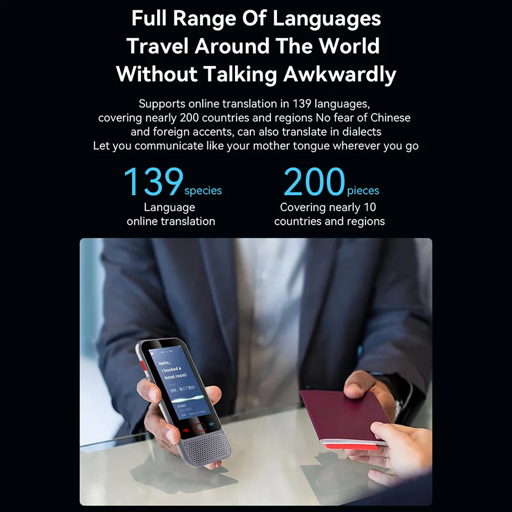 Portable Voice Interpreter: Real Time Audio Translator Device With 139 ...