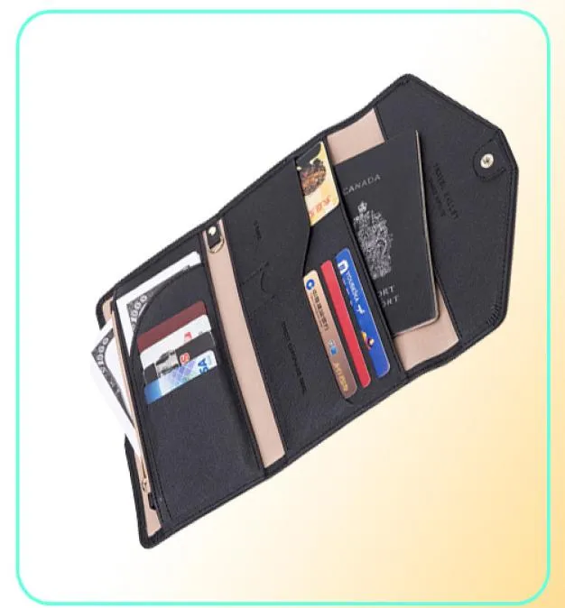 Ny plånbok Trifold ID Holder RFID -korthållare Travel Passport Bag XYY16559604869