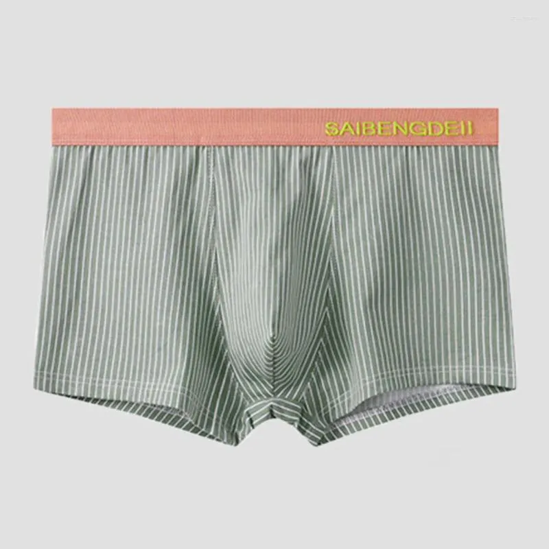 Underpants uomini sexy a strisce oversize oversize sciolte middurne mutande mutandine boxer slips morbidi da uomo morbido