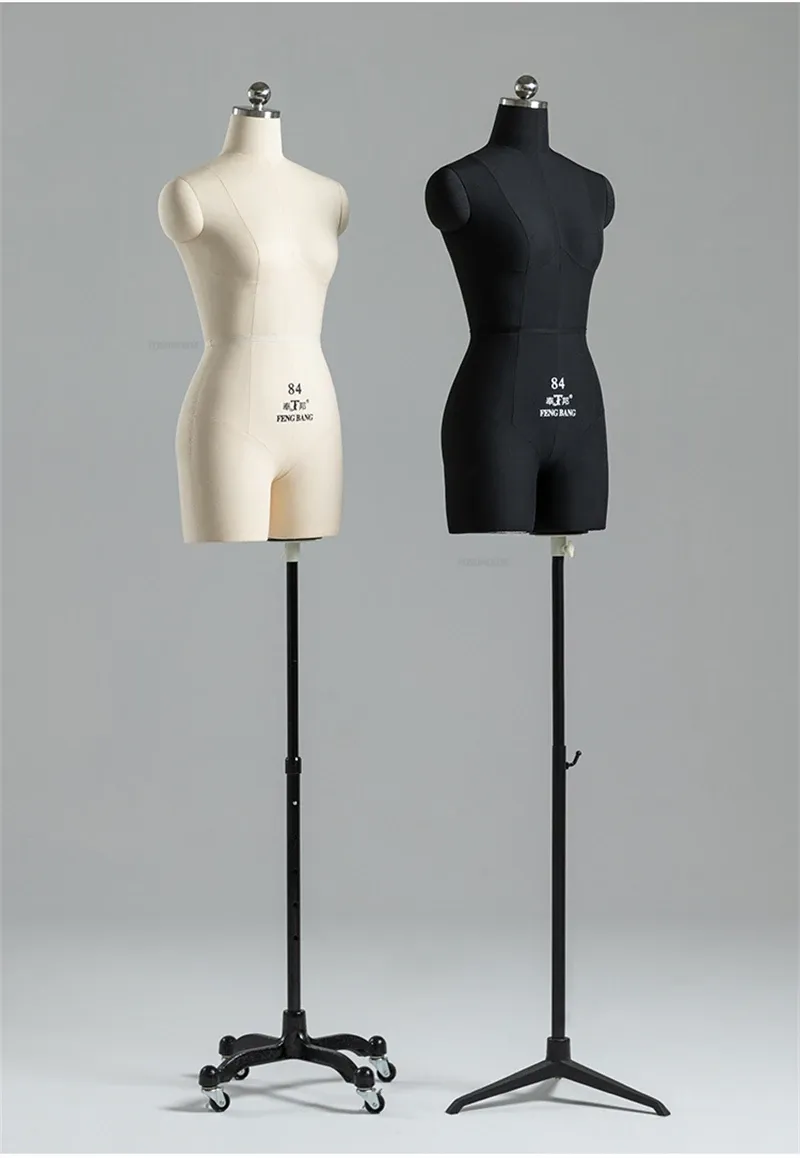 Female Split-leg Half-length Dress Form Stand, School